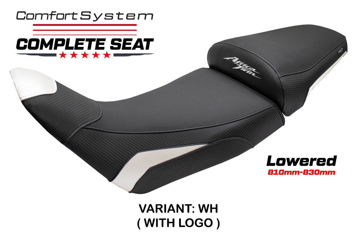 TPZ Lowered Asmara Comfort white Complete saddle Logo Honda Africa Twin 1100 2020-2025