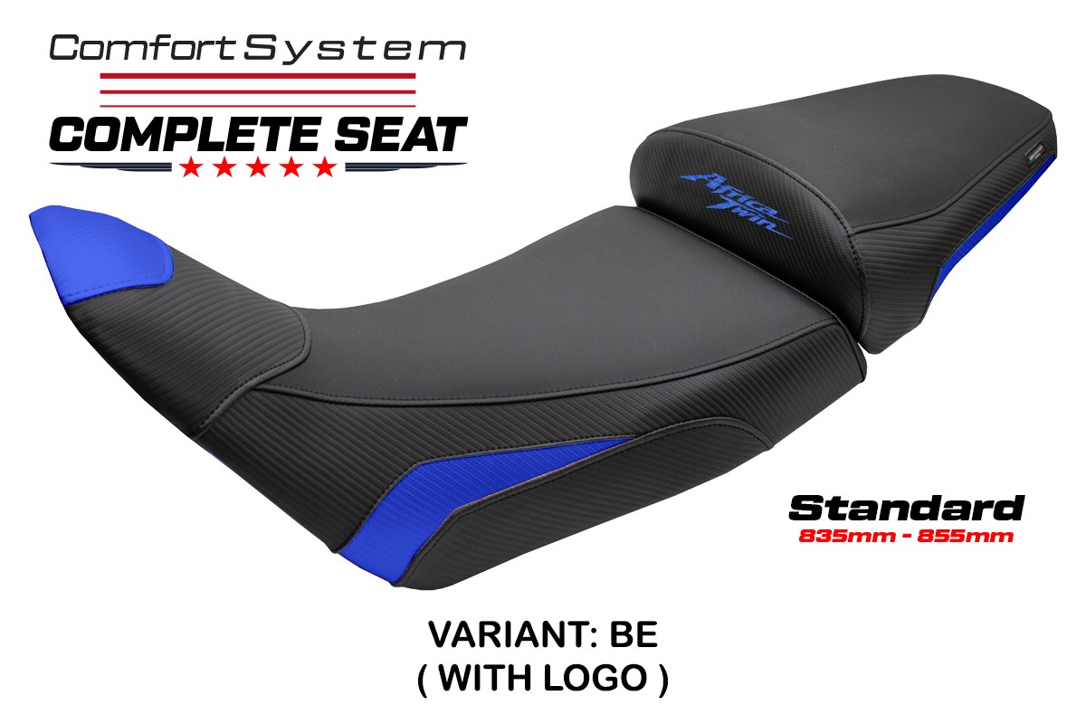 TPZ Asmara - Standard Comfort blue Complete saddle Logo Honda Africa Twin 1100 2020-2025