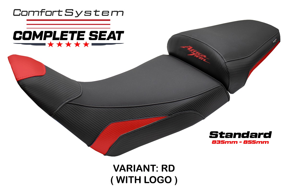 TPZ Asmara - Standard Comfort red Complete saddle Logo Honda Africa Twin 1100 2020-2025