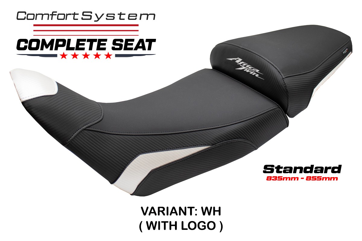 TPZ Asmara - Standard Comfort white Complete saddle Logo Honda Africa Twin 1100 2020-2025