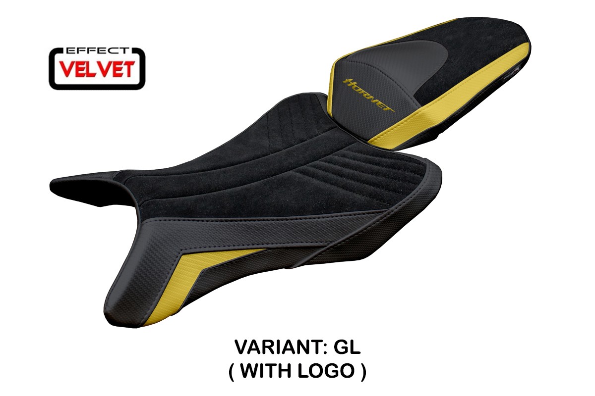 Rivestimento sella TPZ Manuel Velvet Logo oro Honda CB1000 Hornet 2025