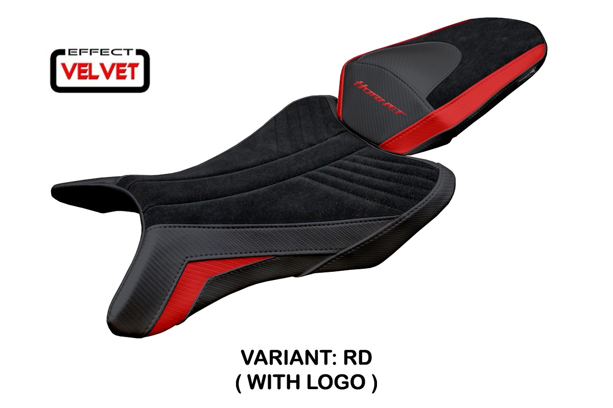 Rivestimento sella TPZ Manuel Velvet Logo rosso Honda CB1000 Hornet 2025