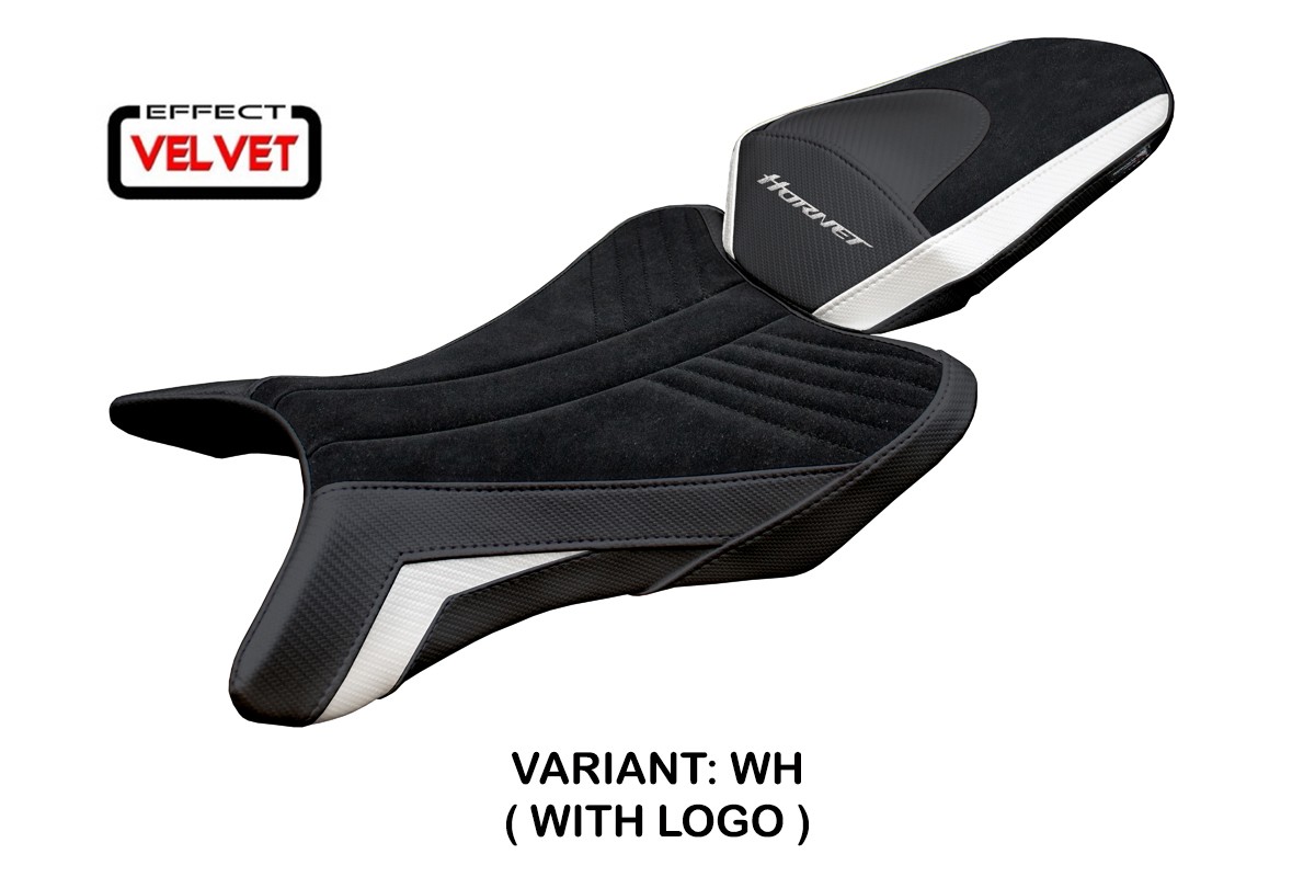 Rivestimento sella TPZ Manuel Velvet Logo bianco Honda CB1000 Hornet 2025