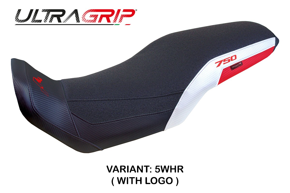 Rivestimento sella TPZ Malmo Ultragrip Logo bianco-rosso Honda Transalp 750 2023-2025