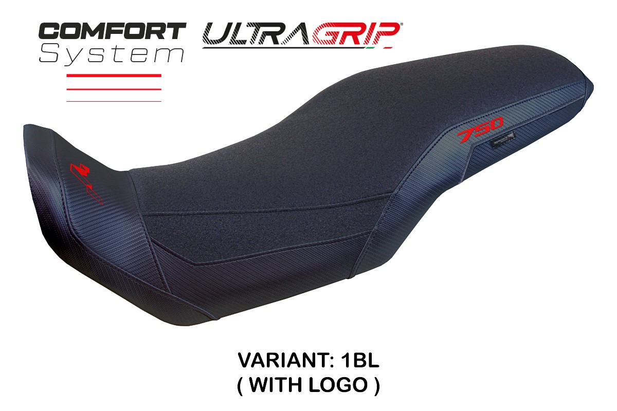 Rivestimento sella TPZ Malmo Comfort Ultragrip Logo nero Honda Transalp 750 2023-2025
