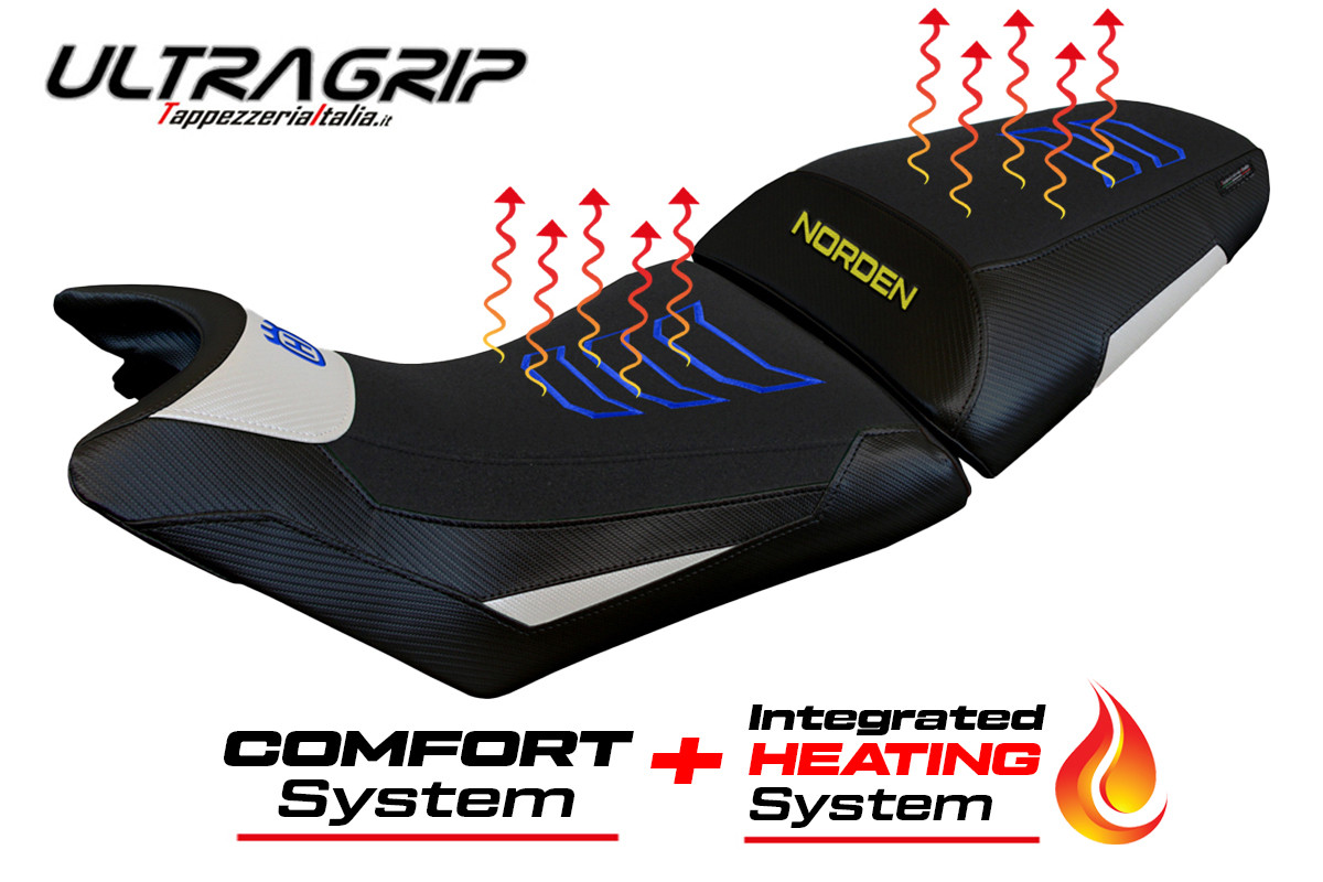 Rivestimento sella riscaldata TPZ Comfort Logo bianco-blu Husqvarna Norden 901 2022-2025