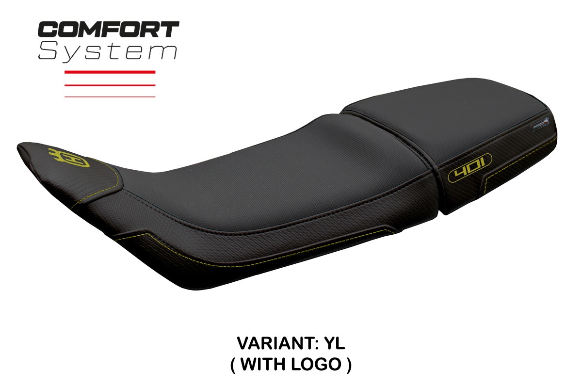 Rivestimento sella TPZ Solna Comfort Logo giallo Husqvarna Svartpilen 401 2018-2023