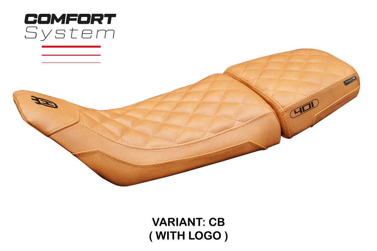 Rivestimento sella TPZ Solna vintage Comfort Logo cammello Husqvarna Svartpilen 401 2018-2023