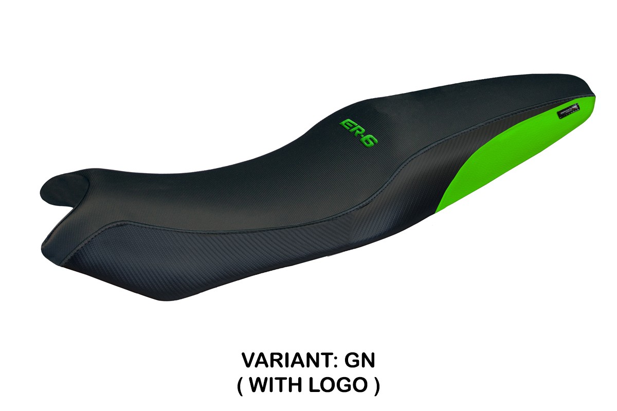 Rivestimento sella TPZ London Logo verde Kawasaki ER6N/ER6F 2005-2011