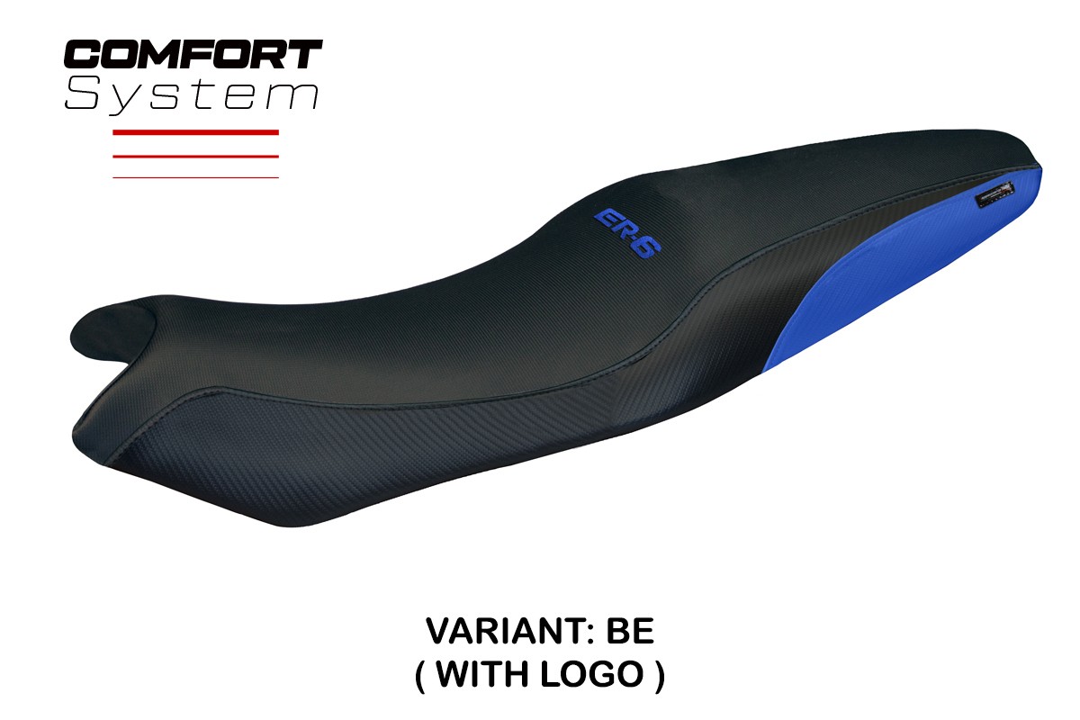 Rivestimento sella TPZ London Comfort Logo blu Kawasaki ER6N/ER6F 2005-2011