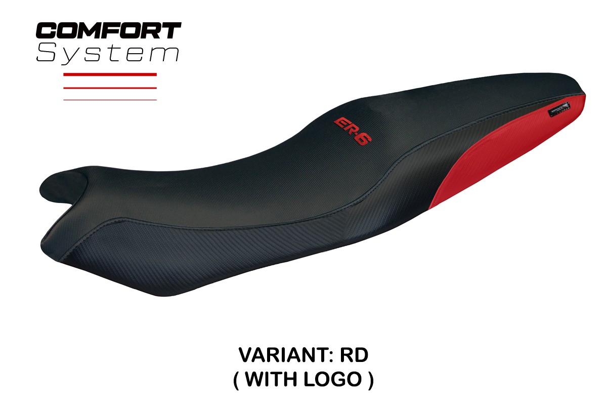 Rivestimento sella TPZ London Comfort Logo rosso Kawasaki ER6N/ER6F 2005-2011