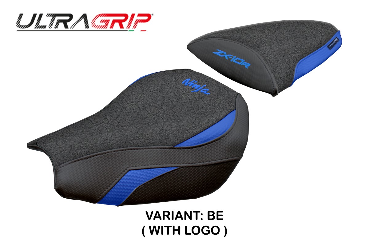 TPZ Goku Ultragrip blue Saddle covering Logo Kawasaki ZX10R Ninja 2006-2007