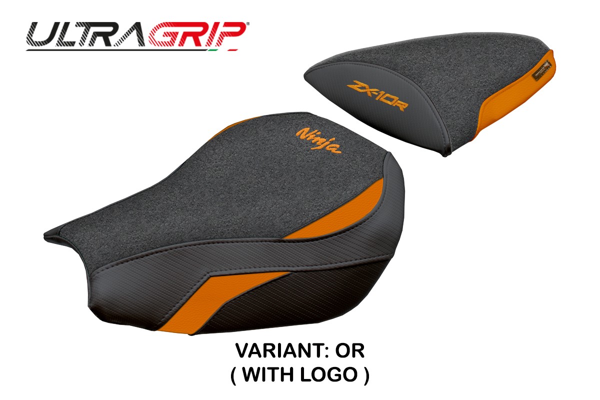 TPZ Goku Ultragrip orange Saddle covering Logo Kawasaki ZX10R Ninja 2006-2007