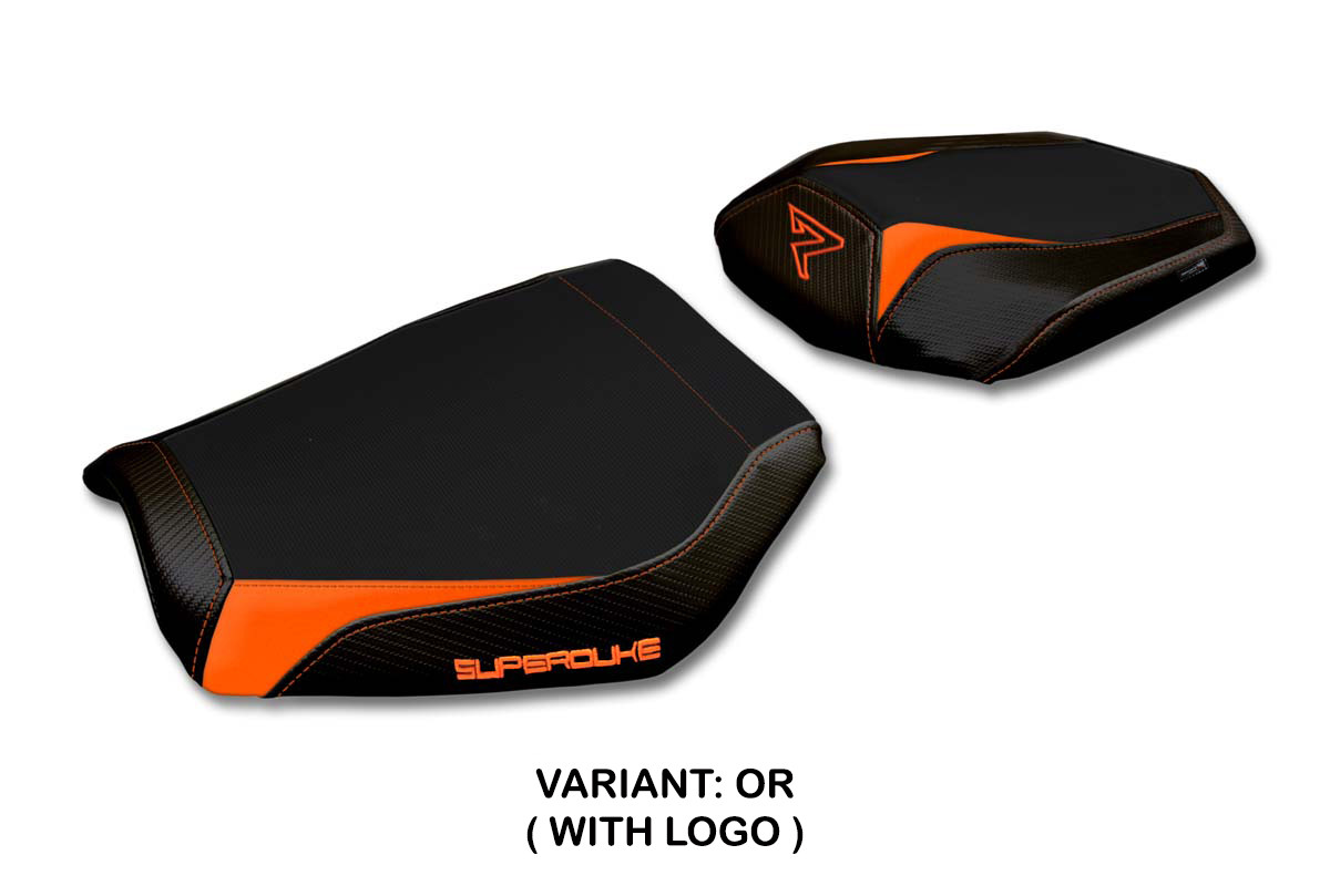 TPZ Kalix orange Saddle covering Logo KTM SuperDuke 1390R / EVO 2024-2025