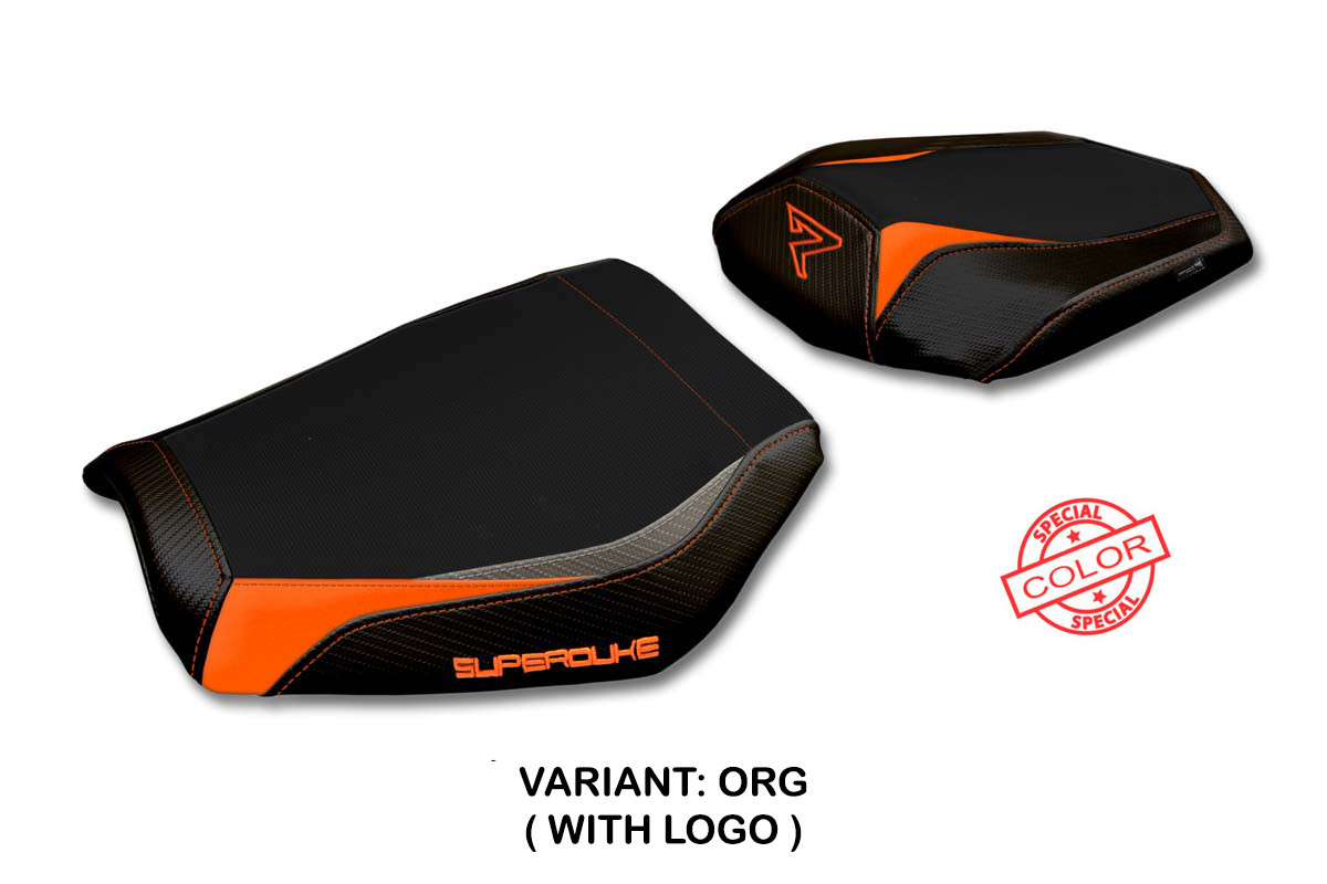 TPZ Kalix orange-gray Saddle covering Logo KTM SuperDuke 1390R / EVO 2024-2025
