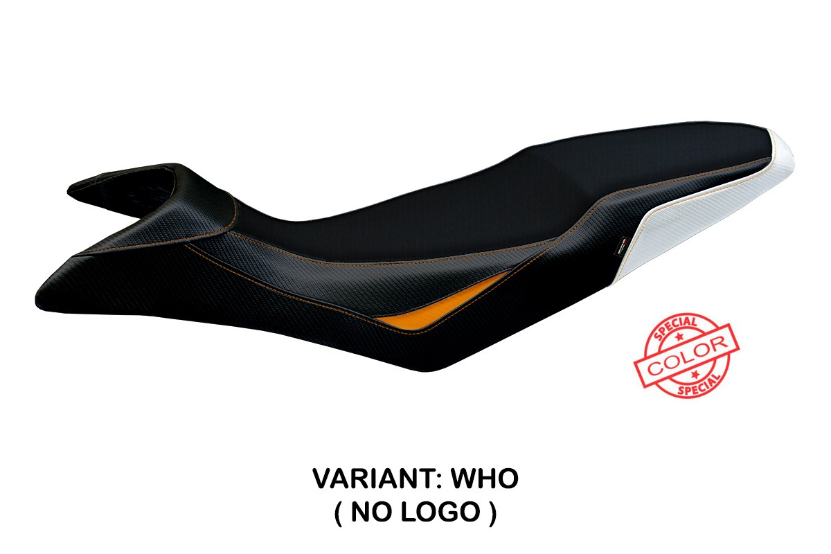 TPZ Karma white-orange Saddle covering KTM 890SMT 2023-2025