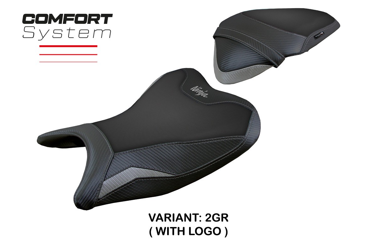 Rivestimento sella TPZ Rainha Comfort Logo grigio Kawasaki Ninja 250 2018-2019