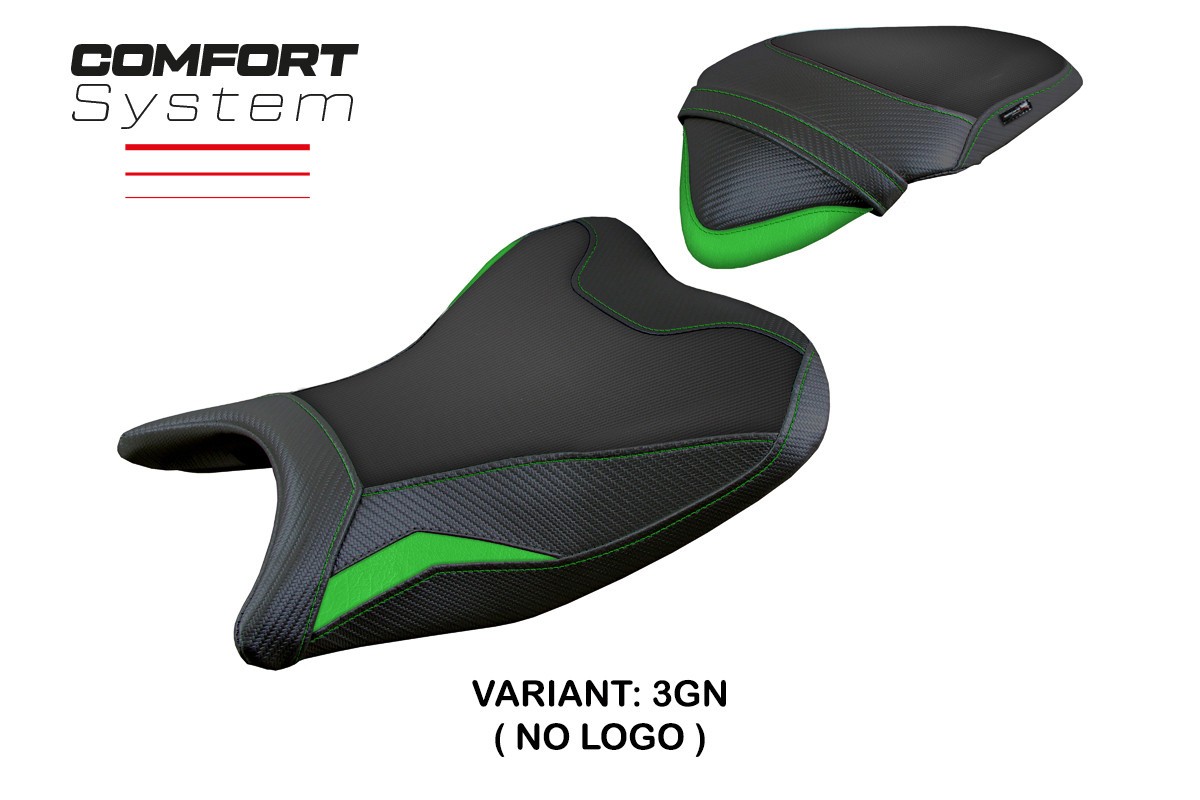 Rivestimento sella TPZ Rainha Comfort verde Kawasaki Ninja 250 2018-2019