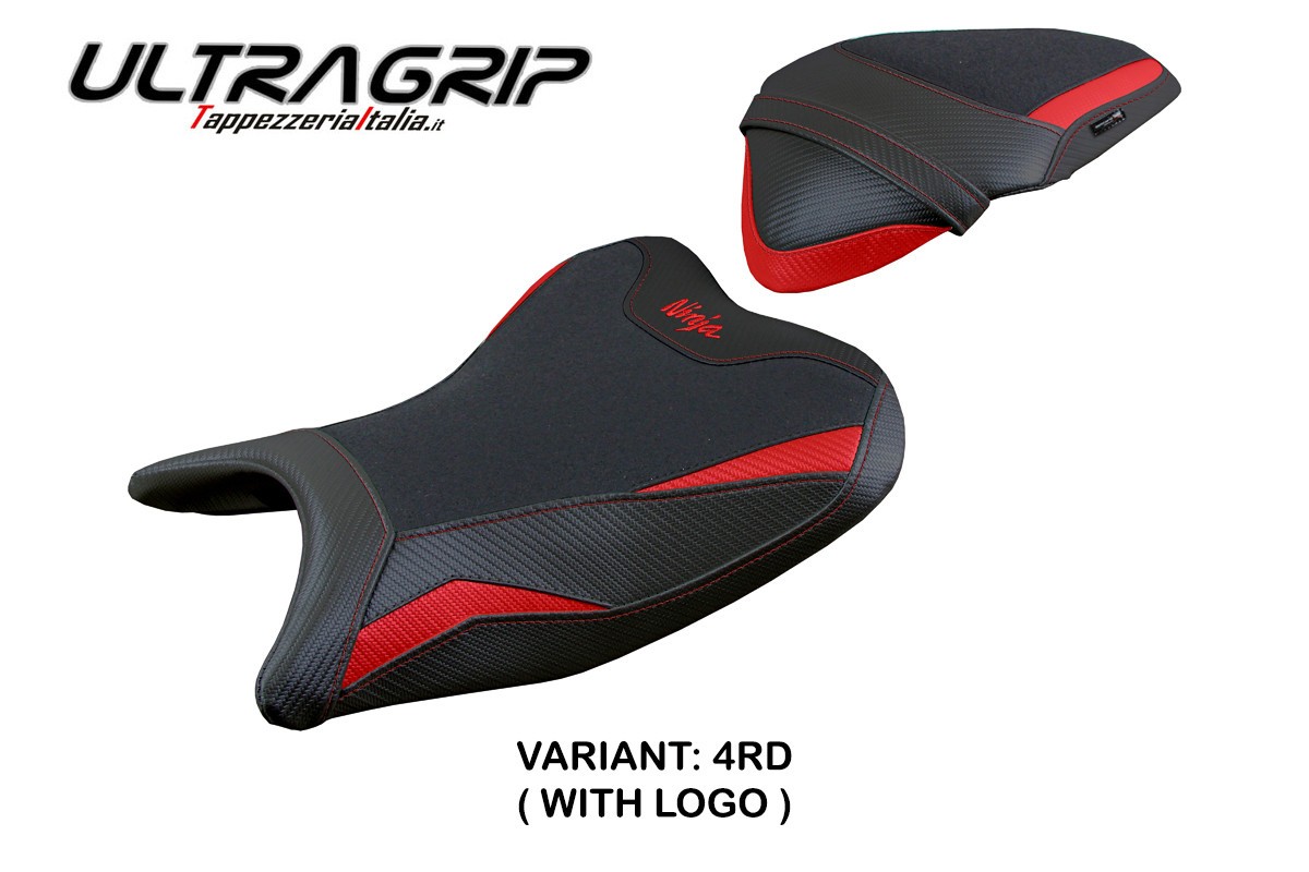 Rivestimento sella TPZ Rainha Ultragrip Logo rosso Kawasaki Ninja 250 2018-2019