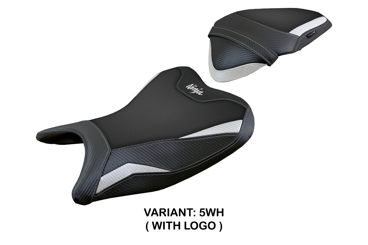 Rivestimento sella TPZ Rainha Ultragrip Logo bianco Kawasaki Ninja 250 2018-2019