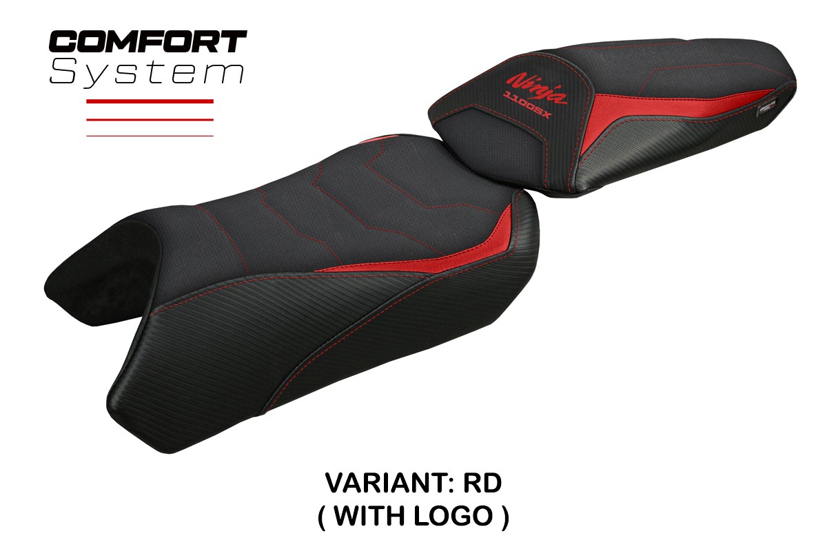 Rivestimento sella TPZ Geisha Comfort Logo rosso Kawasaki Ninja 1100SX 2025