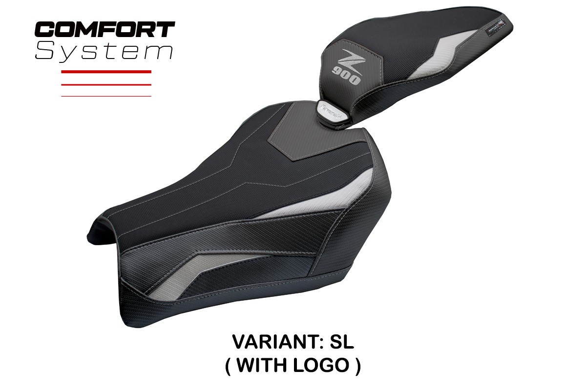 Rivestimento sella TPZ Uchiko Comfort Logo argento Kawasaki Z900 2025