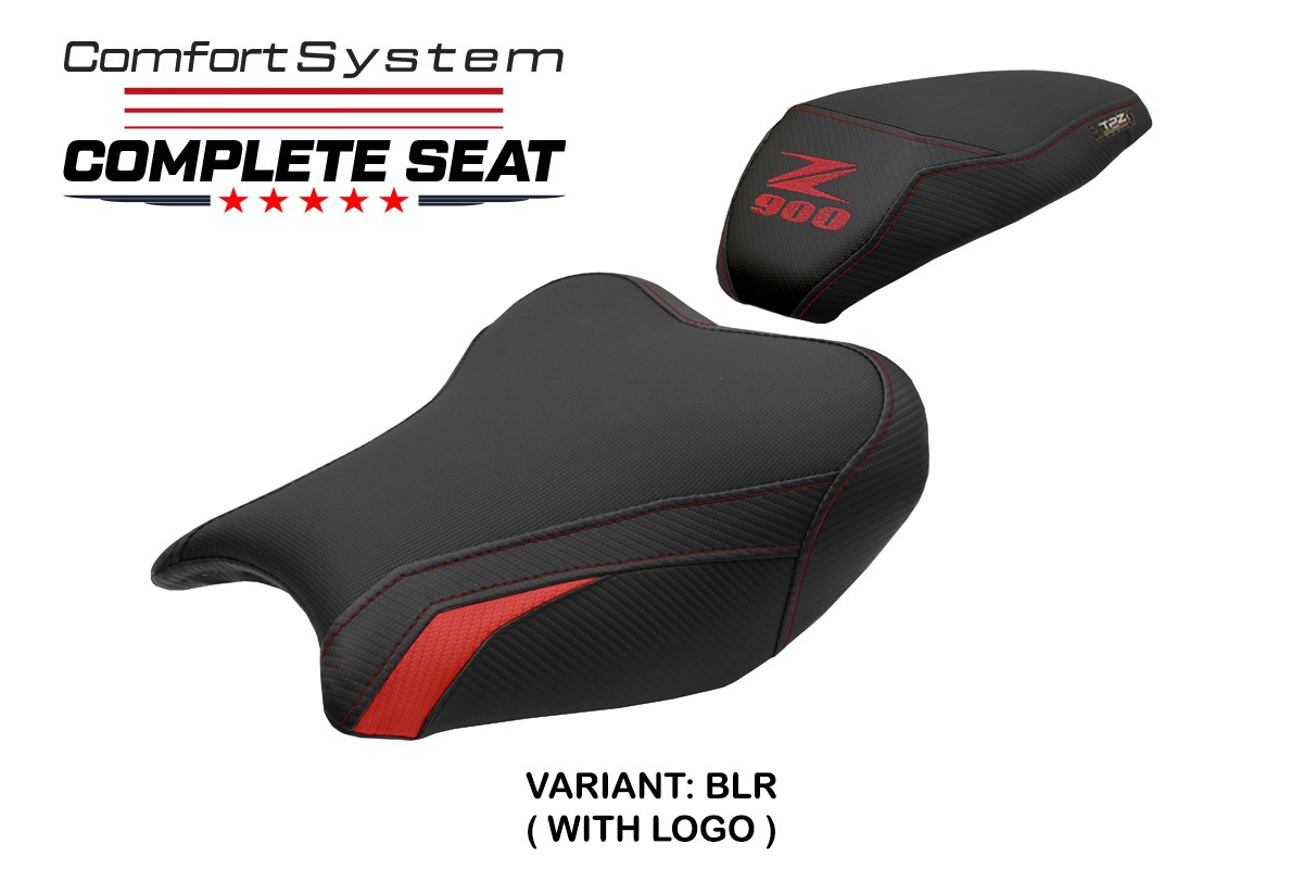 TPZ Liaka Comfort black-red Complete saddle Logo Kawasaki Z900 2017-2024