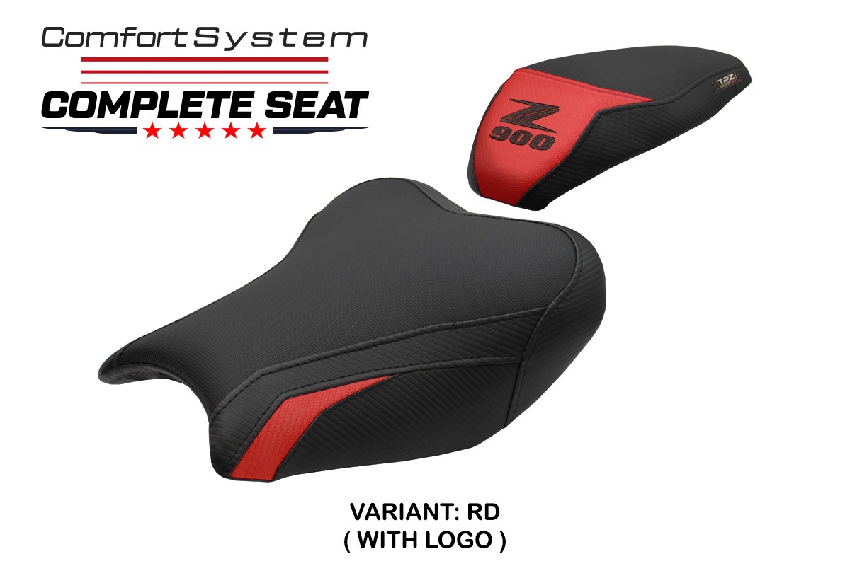 TPZ Liaka Comfort red Complete saddle Logo Kawasaki Z900 2017-2024