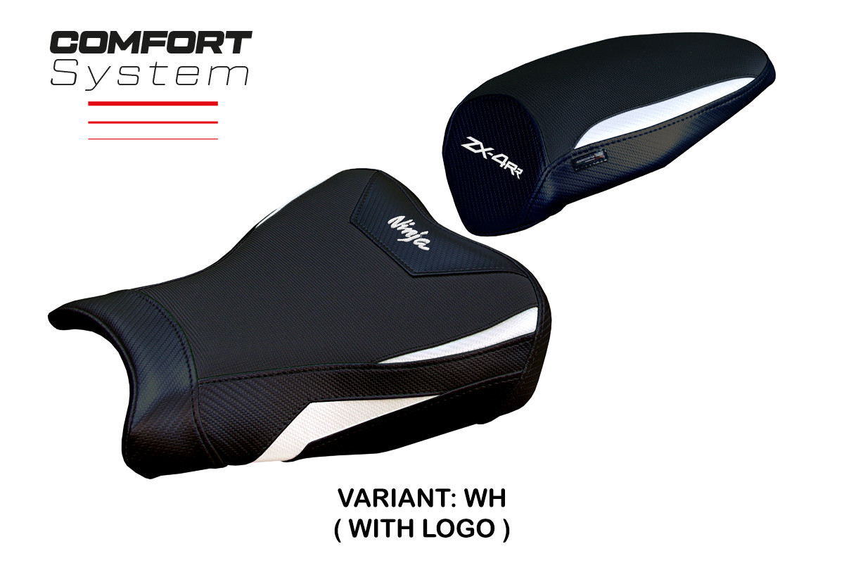 Rivestimento sella TPZ Muzy Comfort Logo bianco Kawasaki ZX4RR Ninja 2023-2025