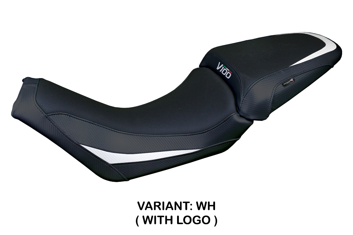 Rivestimento sella TPZ Misano Logo bianco Moto Guzzi V100 Mandello 2022-2025
