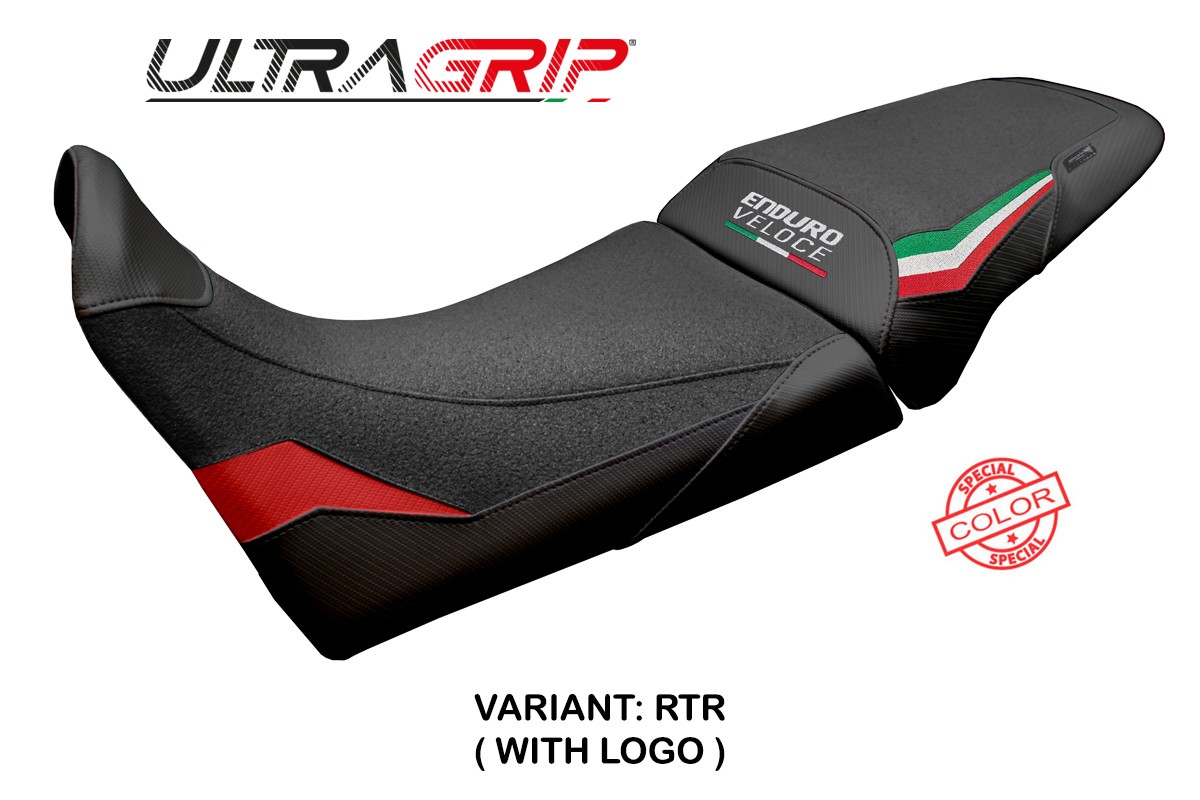 TPZ Hajek Ultragrip red-trico Saddle covering Logo Mv Agusta Enduro Veloce 2024-2025