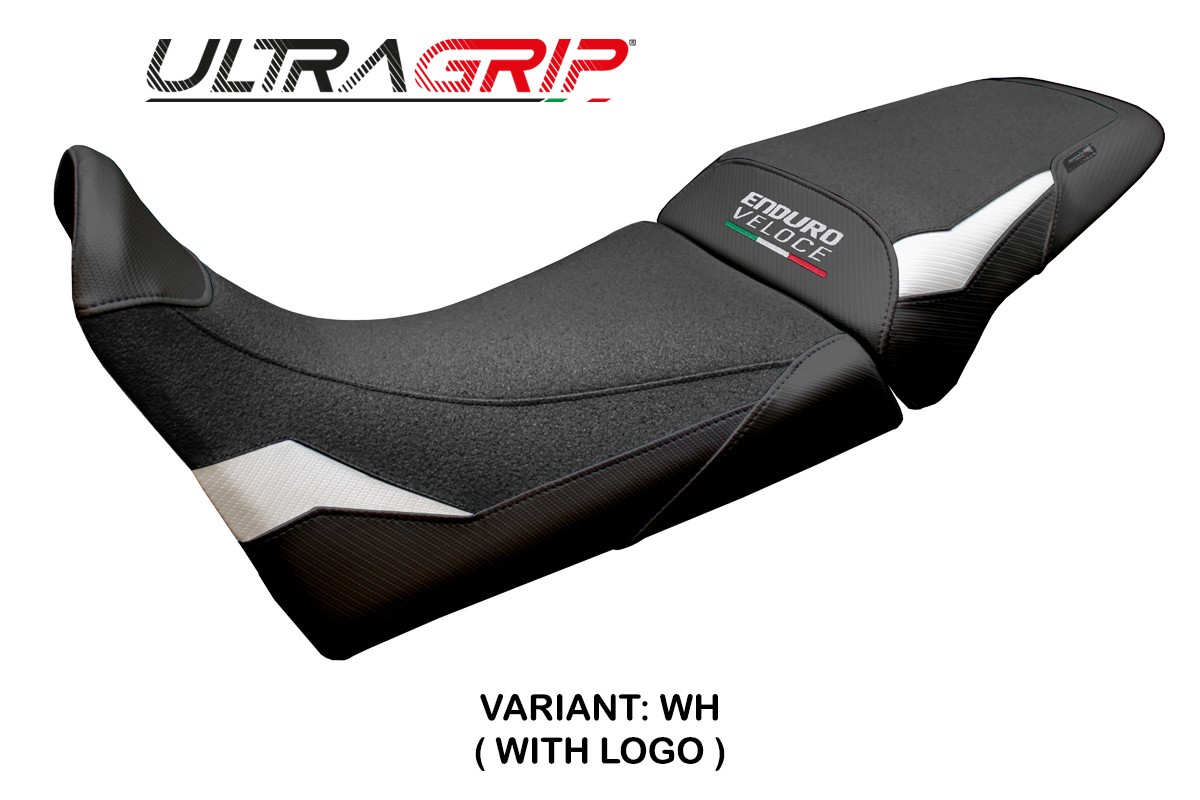 TPZ Hajek Ultragrip white Saddle covering Logo Mv Agusta Enduro Veloce 2024-2025