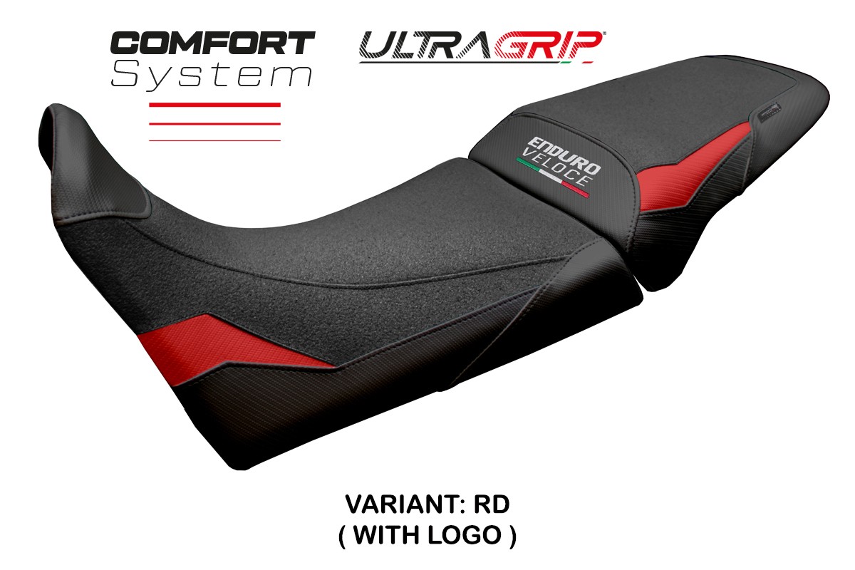 TPZ Hajek Comfort Ultragrip red Saddle covering Logo Mv Agusta Enduro Veloce 2024-2025