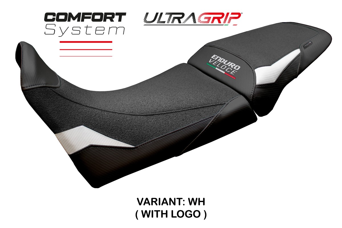 TPZ Hajek Comfort Ultragrip white Saddle covering Logo Mv Agusta Enduro Veloce 2024-2025