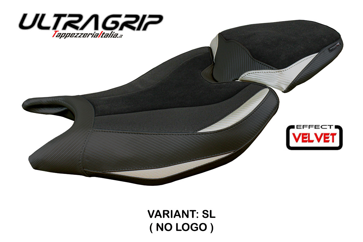 Rivestimento sella TPZ Reims Velvet Ultragrip argento Triumph Daytona 660 2024-2025