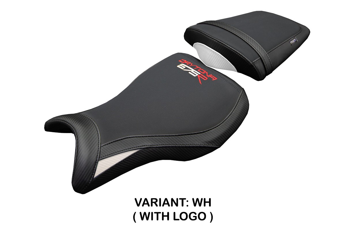 Rivestimento sella TPZ Ripley Logo bianco Triumph Daytona 675R 2006-2012