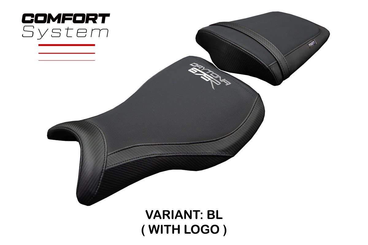 Rivestimento sella TPZ Ripley Comfort Logo nero Triumph Daytona 675R 2006-2012