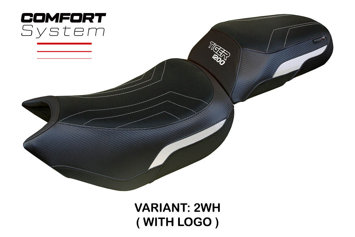 Rivestimento sella TPZ Wales Comfort Logo bianco Triumph Tiger 1200 2022-2025