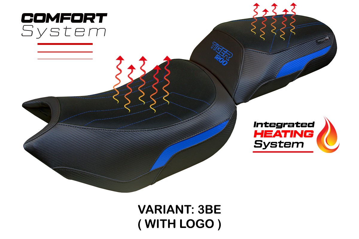 Rivestimento sella riscaldata TPZ Comfort Logo blu Triumph Tiger 1200 2022-2025