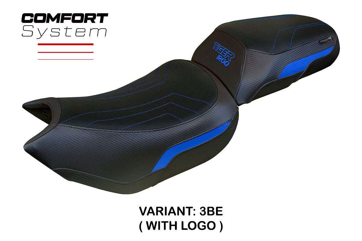 Rivestimento sella TPZ Wales Comfort Logo blu Triumph Tiger 1200 2022-2025