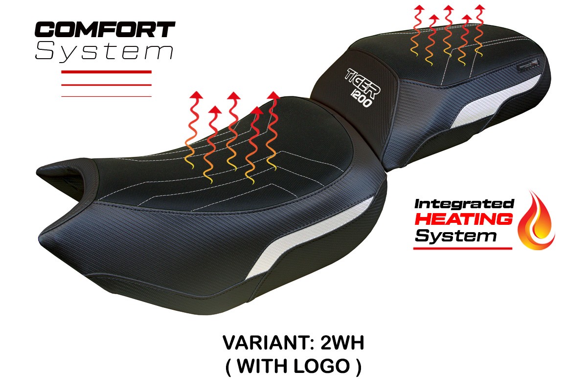 Rivestimento sella riscaldata TPZ Comfort Logo argento Triumph Tiger 1200 2022-2025