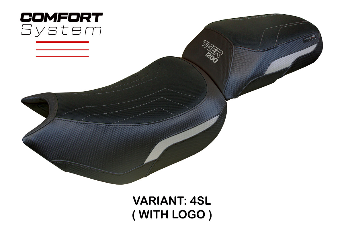 Rivestimento sella TPZ Wales Comfort Logo argento Triumph Tiger 1200 2022-2025