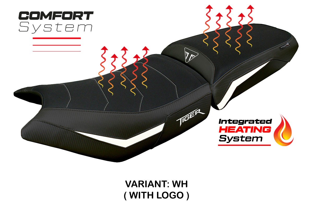 Rivestimento sella riscaldata TPZ Comfort Logo bianco Triumph Tiger 900 2024-2025