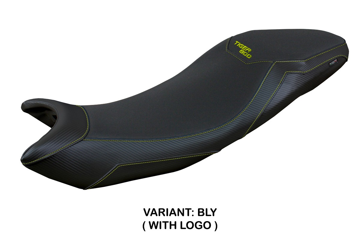 Rivestimento sella TPZ Titty Logo nero-giallo fluo Triumph Tiger Sport 800 2025
