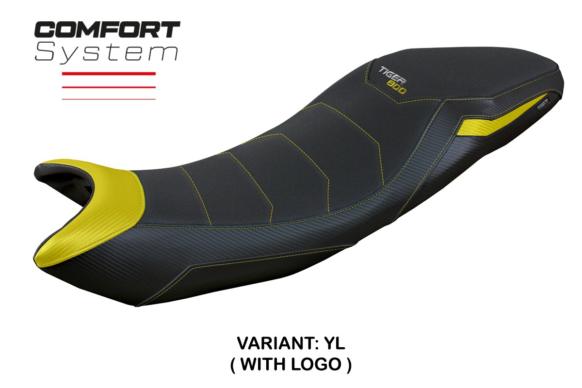 Rivestimento sella TPZ Titty Comfort Logo giallo Triumph Tiger Sport 800 2025