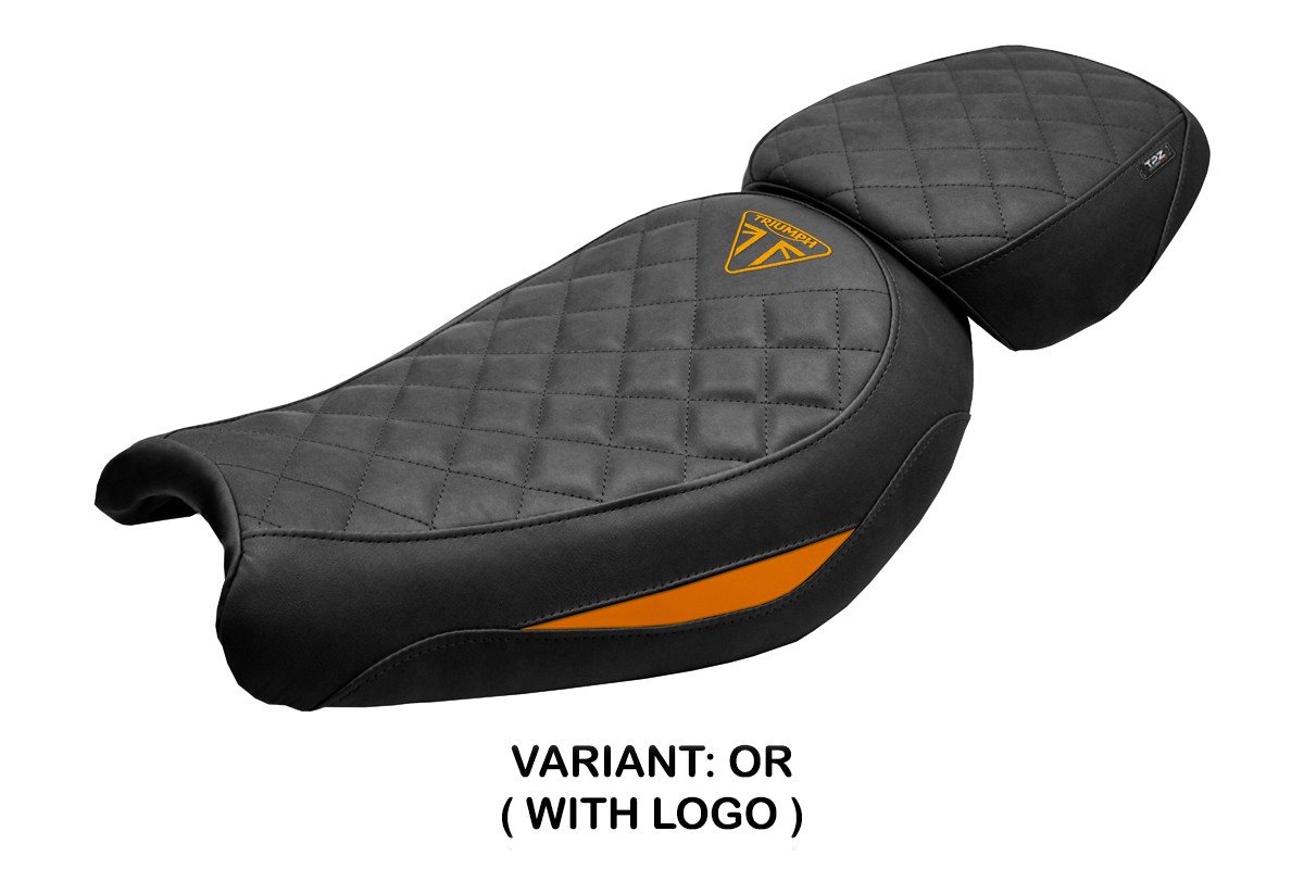 Rivestimento sella TPZ Xinyi Logo arancio Triumph Scrambler 400X/XC 2024-2025