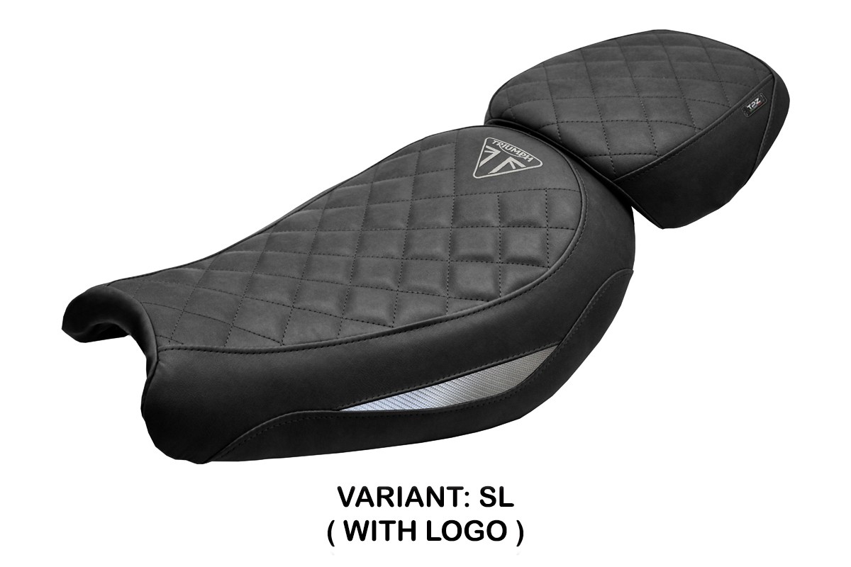 Rivestimento sella TPZ Xinyi Logo argento Triumph Scrambler 400X/XC 2024-2025
