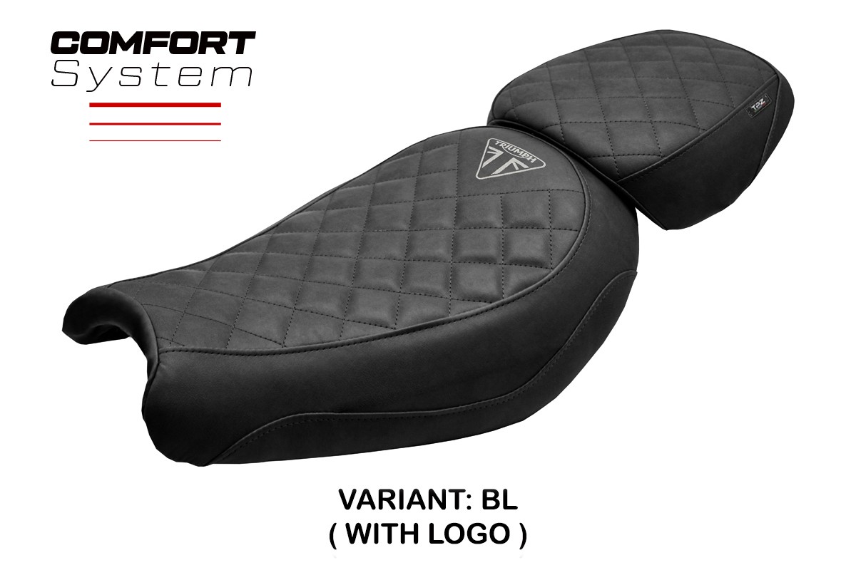 Rivestimento sella TPZ Xinyi Comfort Logo nero Triumph Scrambler 400X/XC 2024-2025