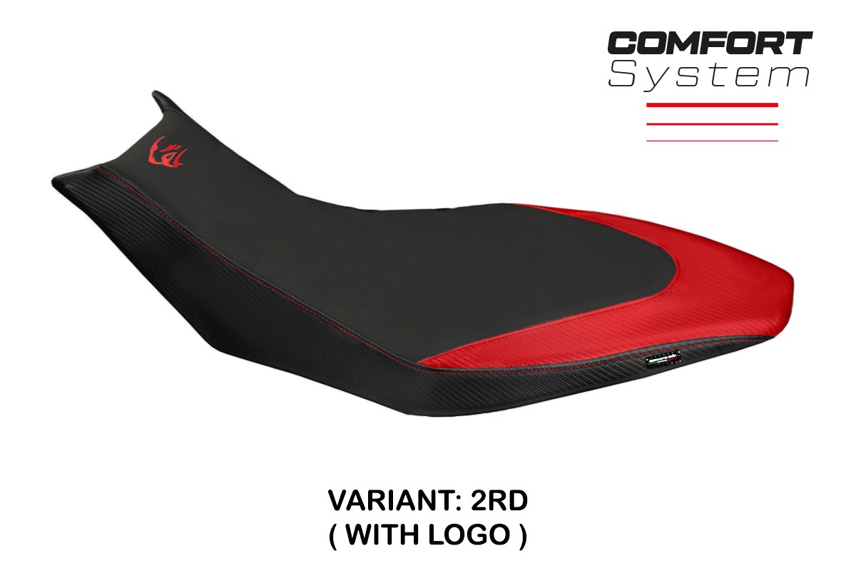 Rivestimento sella TPZ Trieste Comfort Logo rosso Aprilia Dorsoduro 750/900/1200 2010-2020