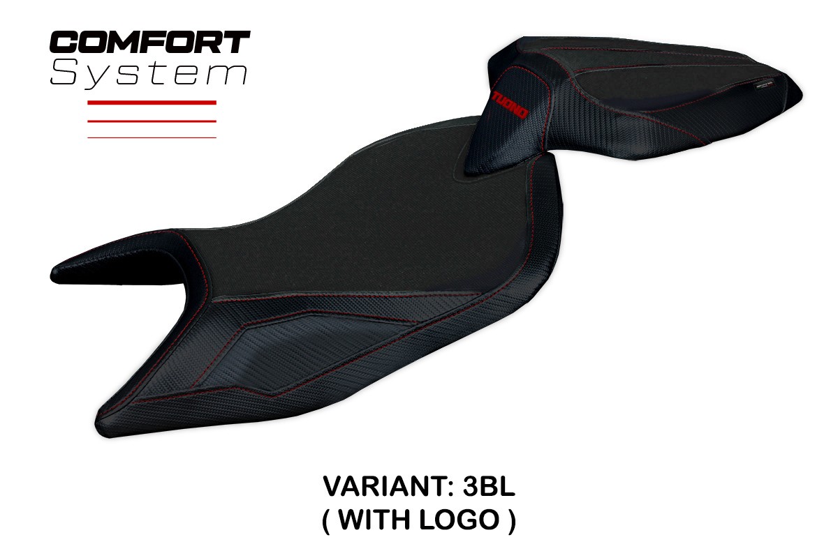 Rivestimento sella TPZ Sparta Comfort Logo nero Aprilia Tuono 660 2021-2025